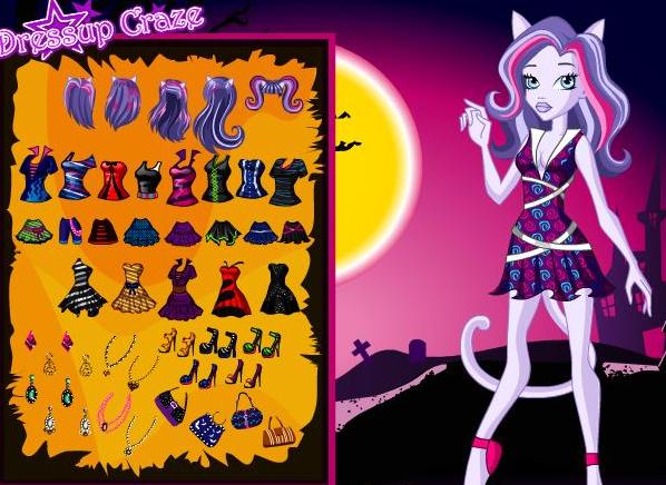 monster high catrina demew dress up girls game